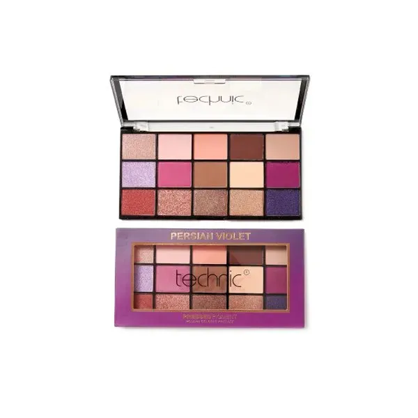 Technic 15 Color Pressed Pigment  Eye Shadow Palette – Persian Violet – View 2