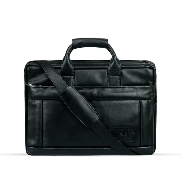 Mens Waterproof Vintage Leather 17 Inch Large Office Business Bag – View 2