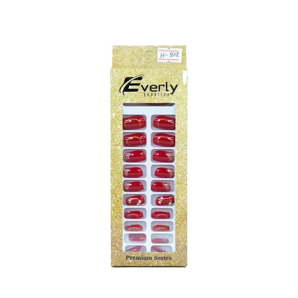 Everly H202 Natural Art Kit Artificial Fake Nails 24pcs – View 1