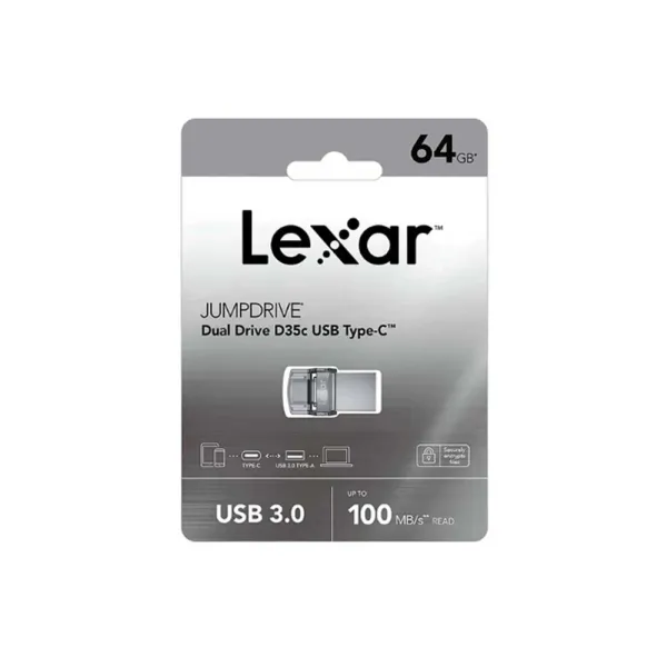 Lexar JumpDrive D35c 64GB USB 3.0 Type-C Pen Drive – View 3