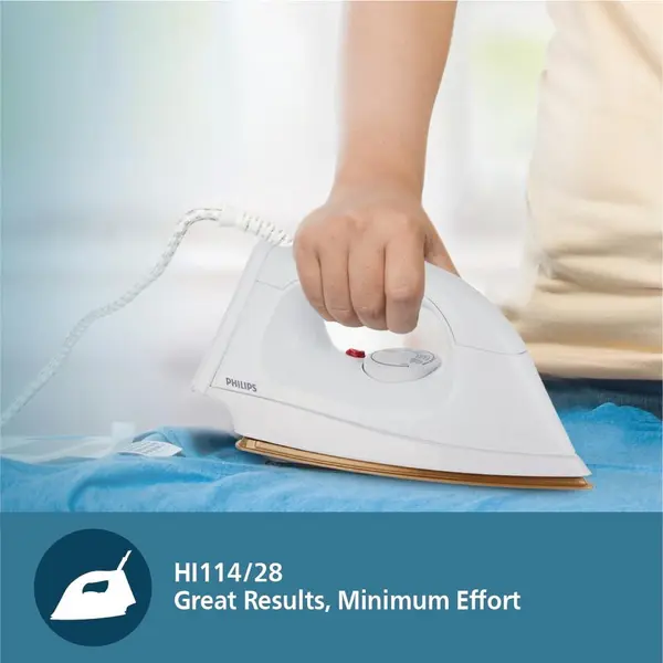 Philips HI114/28 1000-Watt Golden American Heritage Soleplate Dry Iron – View 4