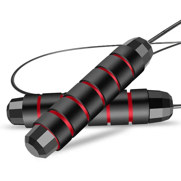 Tangle-Free Rapid Speed Durable & Adjustable Skipping Rope – Color: Red – View 2