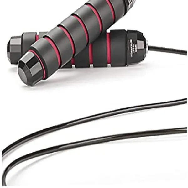 Tangle-Free Rapid Speed Durable & Adjustable Skipping Rope – Color: Red – View 3