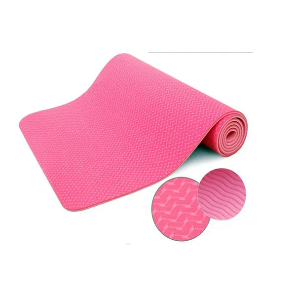 Non Slip Yoga and Exercise Mat 6 mm Durable Construction – Color: Pink, Thickness: 6 mm – View 3