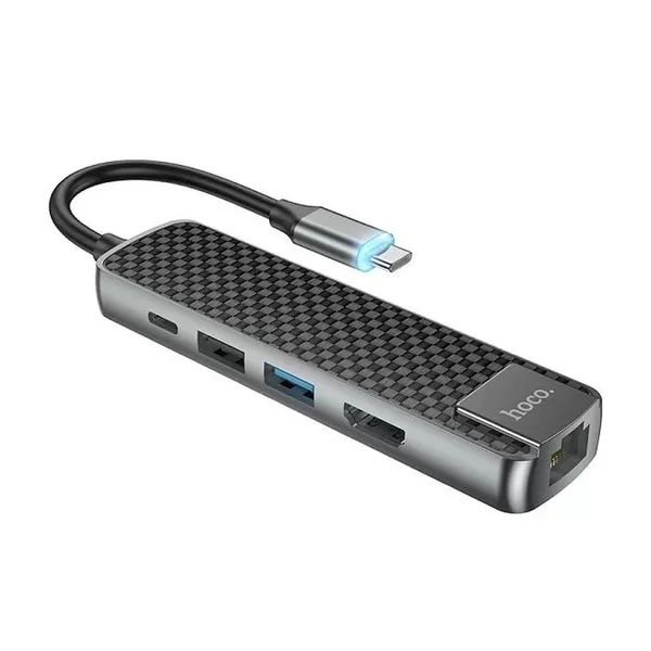 Hoco HB23 Easy view 5-in-1 Multimedia USB Type-C Hub – View 2