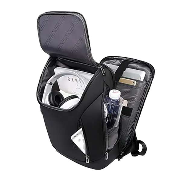 Bange BG-2517 Men Business Waterproof Backpack with USB Port – Color: Black – View 3