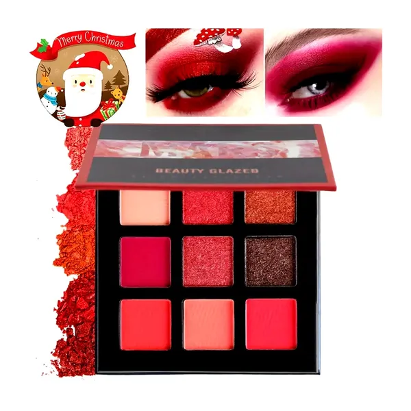 Beauty Glazed 9 Colors Eyeshadow Palette Cosmetics Makeup Waterproof – View 2