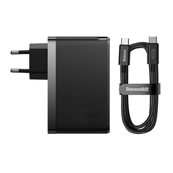 Baseus GaN5 Pro 140W High-Speed Fast Charger with 240W Type-C Cable – View 1