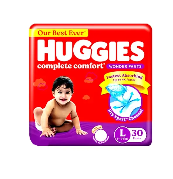 Huggies Wonder Leak Proof Pants System Baby Diaper – Quantity: 30 pcs – View 1
