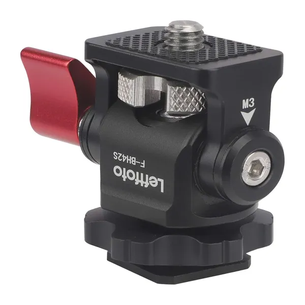 Hot Shoe Adjustable Monitor Holder Camera Pan 360 Degree with Cold Shoe Mount – View 1