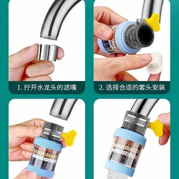 6 Layer Water Filter Faucet Water Purifier 360 Degree Rotatable | Kitchen Tap Water Filter – View 5