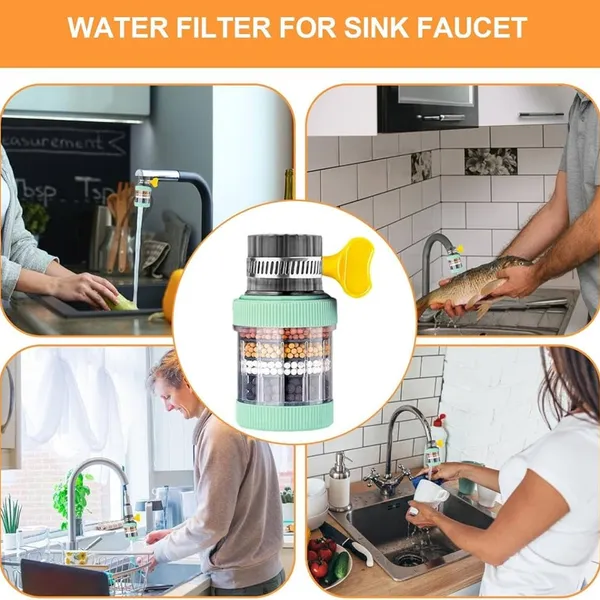 6 Layer Water Filter Faucet Water Purifier 360 Degree Rotatable | Kitchen Tap Water Filter – View 3