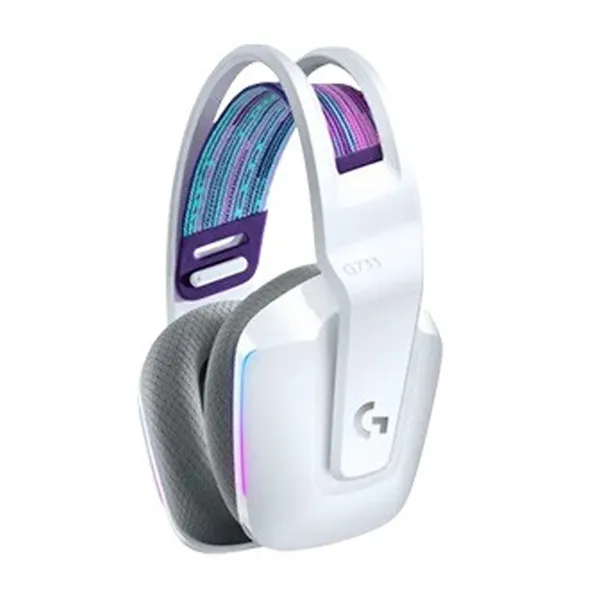Logitech G733 LIGHTSPEED Wireless RGB Gaming Headset – Color: White – View 2