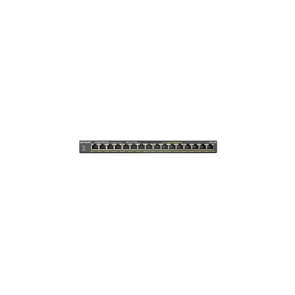 Netgear GS316P 16 Port Gigabit Unmanaged PoE+ Networking Switch – View 3