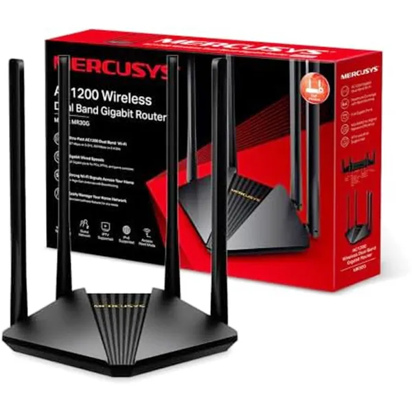 Mercusys MR32G AC1200 Mbps Gigabit Dual-Band Wi-Fi Router – View 3