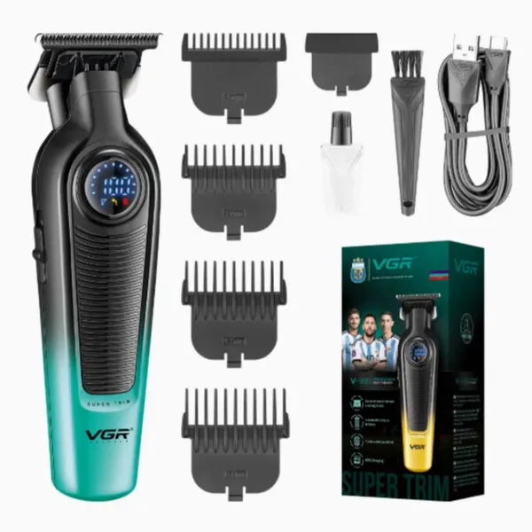 VGR V-996 Professional Hair Trimmer – Color: Green – View 1