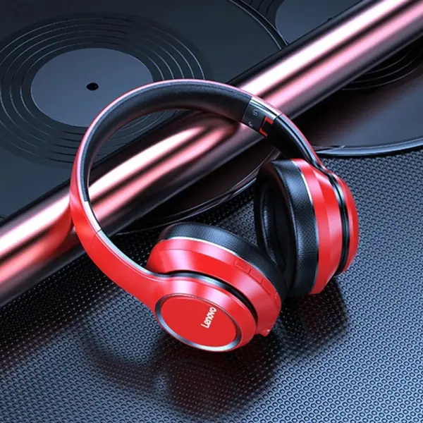 Lenovo HD200 Bluetooth Wireless Stereo Headphone – Color: Red – View 3