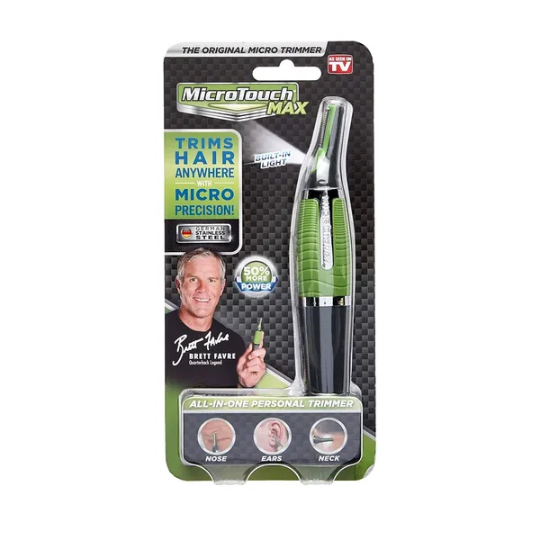 Micro Touch Max Easy to use Hair and Nose Trimmer Black and Green – View 5