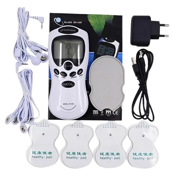 Portable Digital Therapy Massager Machine for Muscle Stimulation with 4 Pads for Pain Relief – View 2