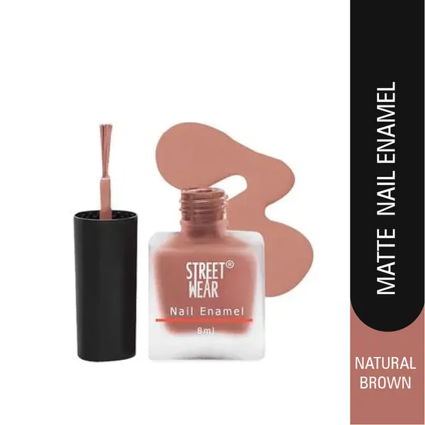 Street Wear Beautiful Matte Nail Enamel Natural Brown Nail Polish – View 2