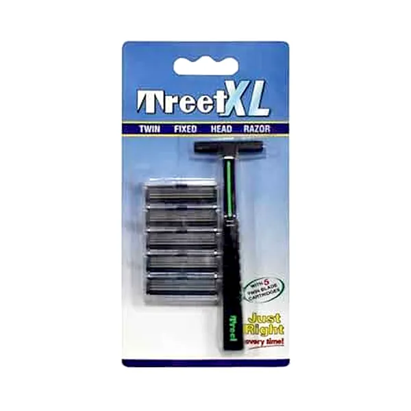 Treet XL With 5 Cartridges Twin Fixed Blade Shaving Razor – View 2