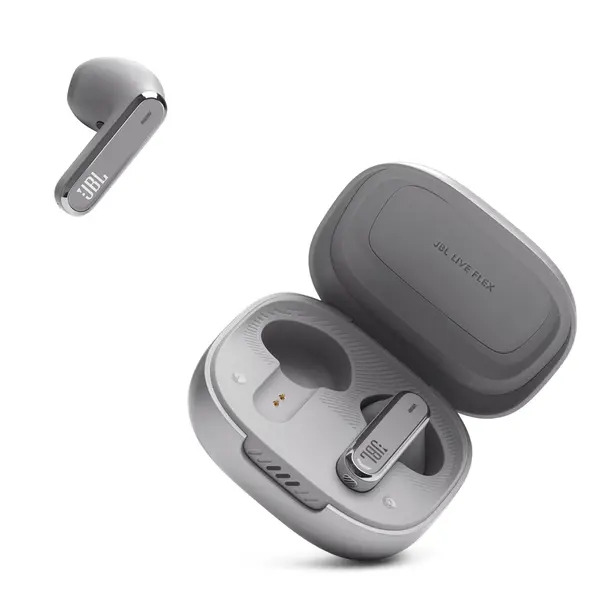 JBL Live Flex ANC True Wireless Earbuds – Color: Silver – View 2