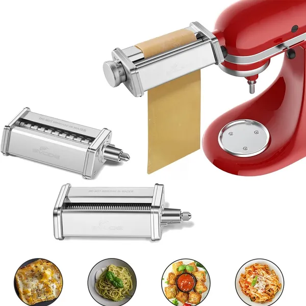 Gvode Pasta Attachment for KitchenAid Stand Mixer Pasta Sheet Roller Spaghetti and Fettuccine Maker – View 3