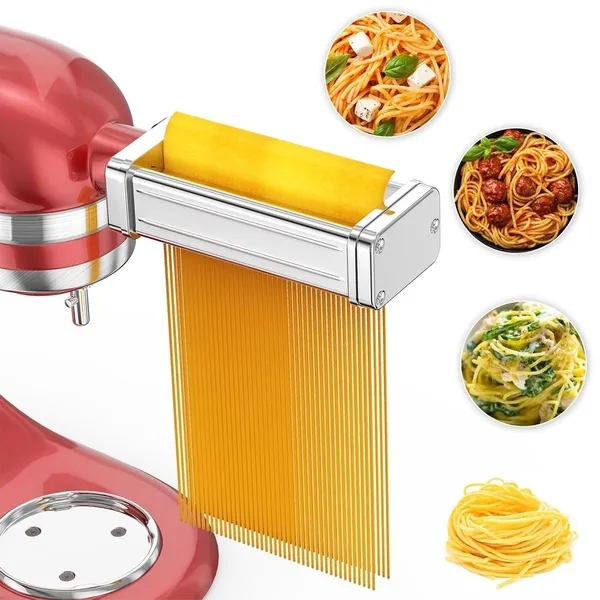 Gvode Pasta Attachment for KitchenAid Stand Mixer Pasta Sheet Roller Spaghetti and Fettuccine Maker – View 4