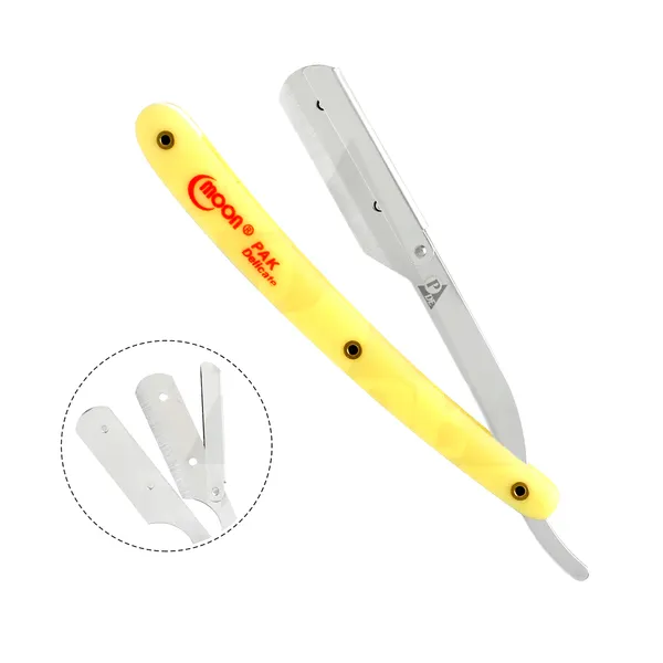 Moon Stainless Steel Professional Barber Straight Edge Shaving Razor – View 1