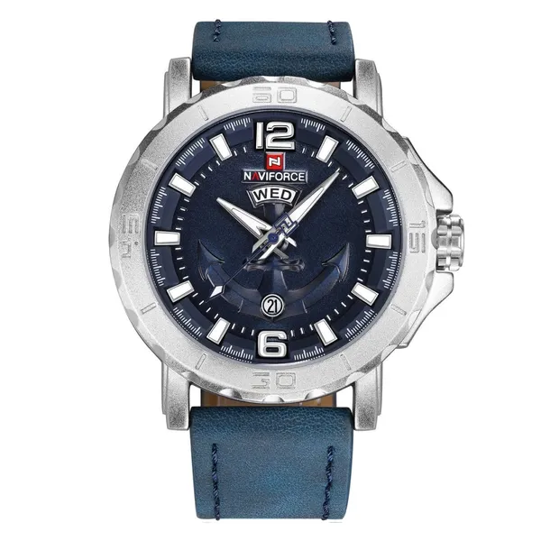 NAVIFORCE NF9122 Classic Japan Movement Waterproof Casual Men's Watch – Dial Color: Blue, Strap Color: Blue – View 1