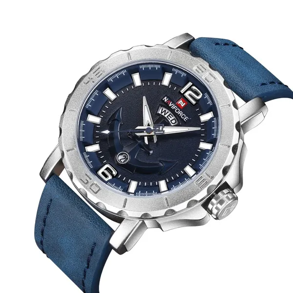 NAVIFORCE NF9122 Classic Japan Movement Waterproof Casual Men's Watch – Dial Color: Blue, Strap Color: Blue – View 2