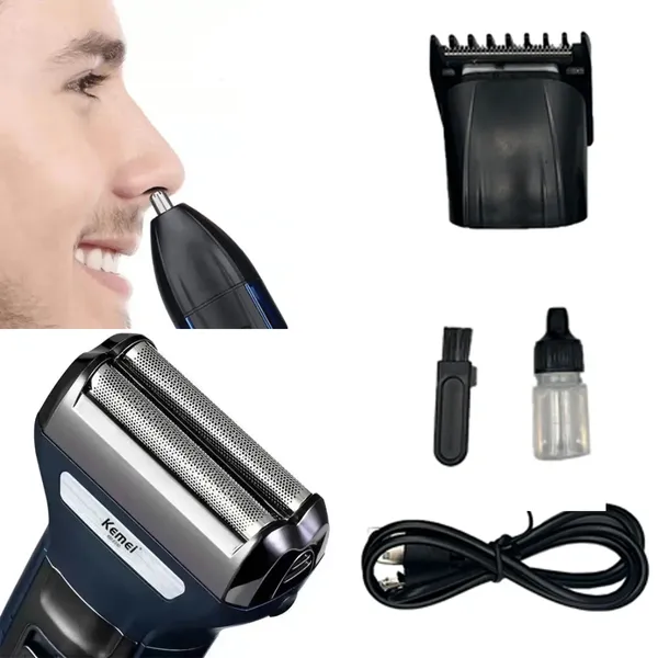Kemei KM-6330 Rechargeable 3-In-1 Grooming Kit & Shaver for men – View 2