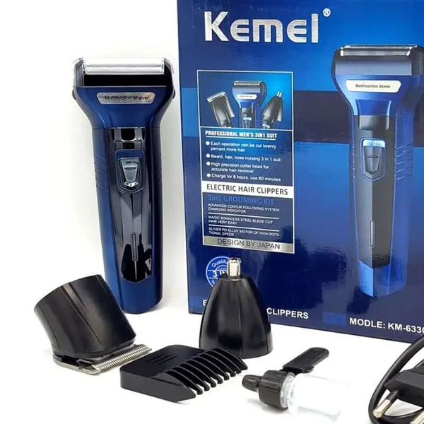 Kemei KM-6330 Rechargeable 3-In-1 Grooming Kit & Shaver for men – View 5