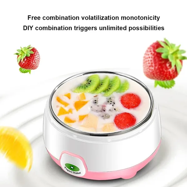 Automatic High-quality Stainless Steel Yogurt Maker 1 Litter – Color: Pink – View 3