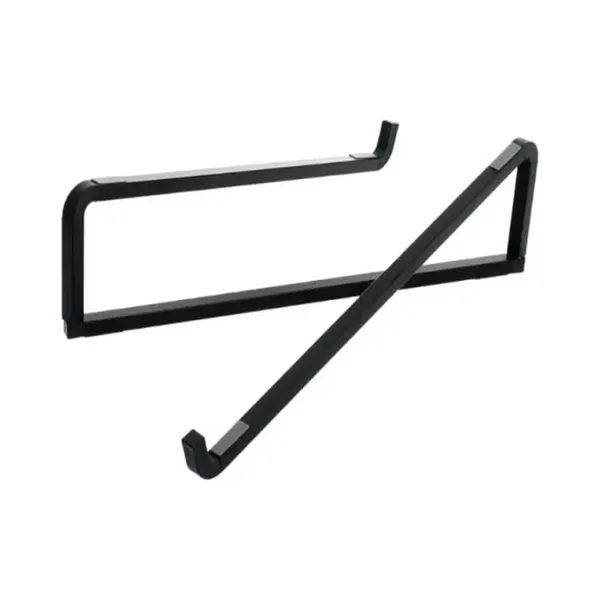 Aluminum Alloy Adjustable and Foldable Air-Ventilated Laptop Stand – Color: Black – View 2