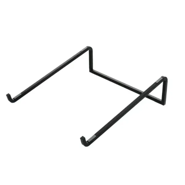 Aluminum Alloy Adjustable and Foldable Air-Ventilated Laptop Stand – Color: Black – View 1