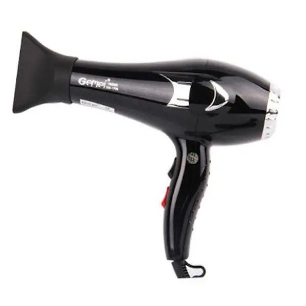 Gemei GM-1705 Professional AC Motor 1800W Hair Dryer  – Color: Black – View 1