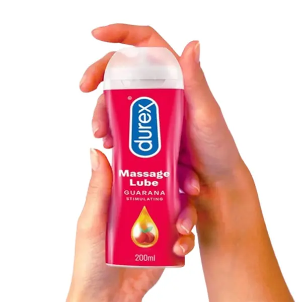 Durex Play Stimulating Massage Lubricant 200ml Water-Based Gel with Guarana Extract – View 2