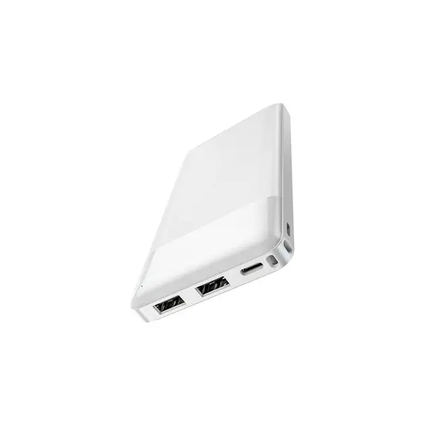 HOCO J72 10000mAh Dual USB LED Battery Indicator Intelligent Power Bank – Color: White – View 2