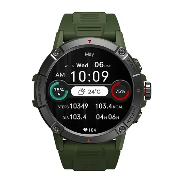 Zeblaze Ares 3 Plus BT Calling Smart Watch – Color: Green – View 2