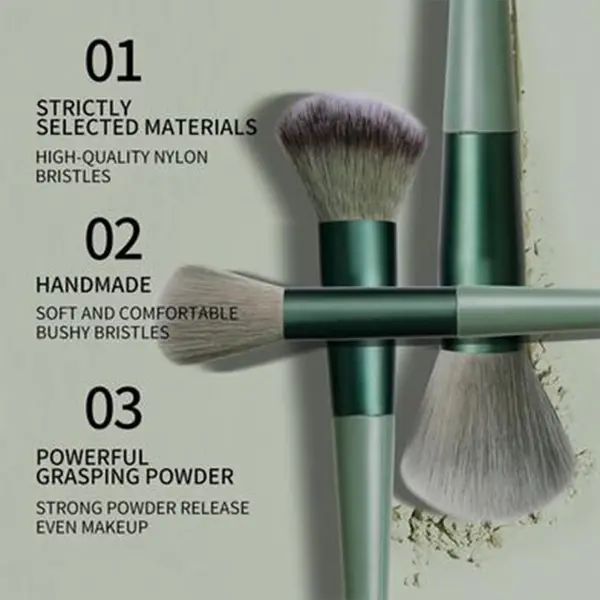 Maange 52022 13pcs Green Makeup Brushes Set With Bag – View 4