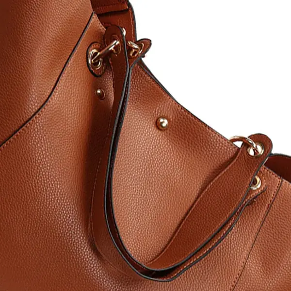Retro Long-lasting PU Leather Crossbody Shoulder Bag For Women – Color: Brown – View 2