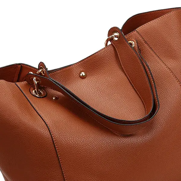 Retro Long-lasting PU Leather Crossbody Shoulder Bag For Women – Color: Brown – View 3