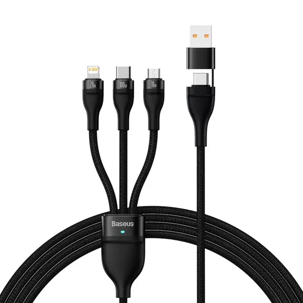 Baseus Flash Series II 100W 3-in-1 Fast Charging Cable – View 1