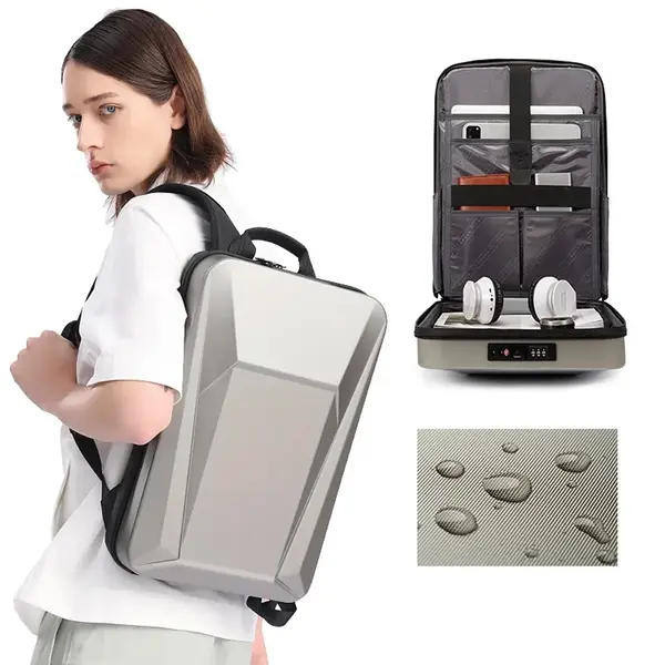 Bange BG-7682 TSA Combination Lock And USB Type-C Port Backpack – Color: Gray – View 2