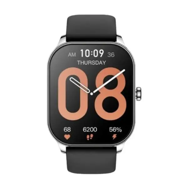 Amazfit Pop 3S Silicon AMOLED Display Smartwatch  – Color: Silver – View 2