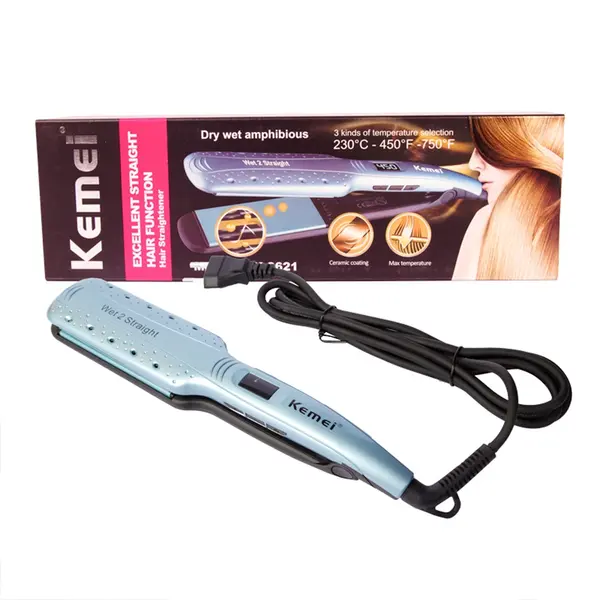 Kemei KM-9621 Professional Digital Hair Straightener For Women – View 3