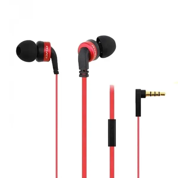 Awei ES-13i 3.5mm Wired Earphone – Color: Red – View 2