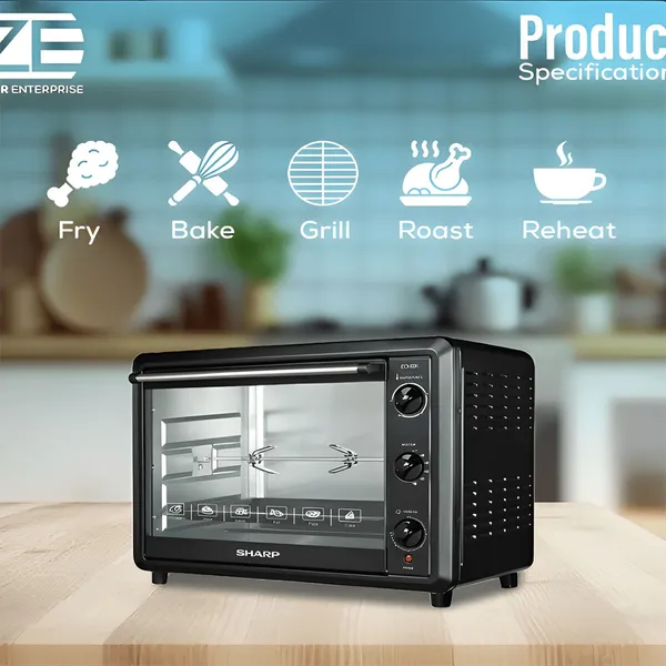 SHARP EO-60K3 60L Black Electric Oven – View 2