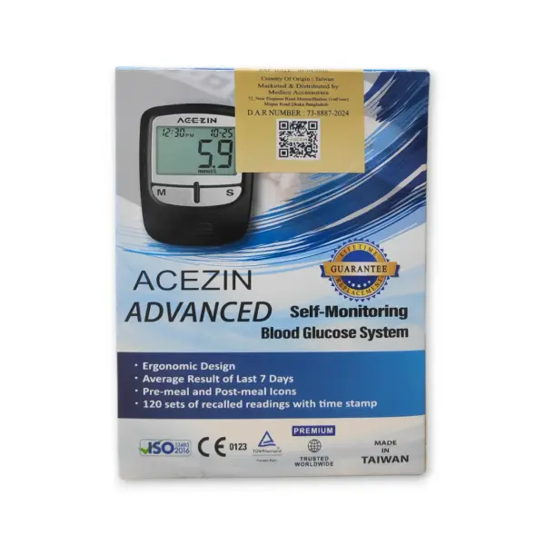 Acezin AM-10C Advanced Self-Monitoring Blood Glucose Monitor – View 2